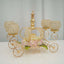 Candle Holder 4-Arm Gold Metal Crystal Cinderella Carriage Wedding Centerpiece - Decorative Display 18"
