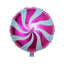 5 Pack 13" Candy Striped Swirl Print Mylar Foil Helium Air Balloons