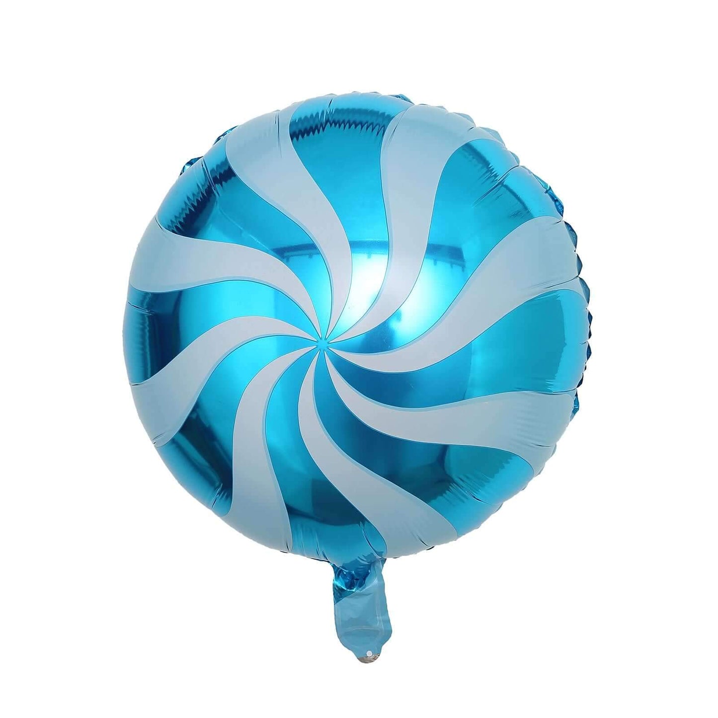 5 Pack 13" Candy Striped Swirl Print Mylar Foil Helium Air Balloons