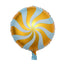5 Pack 13" Candy Striped Swirl Print Mylar Foil Helium Air Balloons