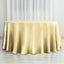 Satin 120" Round Tablecloth Champagne - Stylish Seamless Table Cover