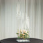 Crystal Glass Cluster Candelabra Pedestal Stand - Square Hurricane Taper Candle Holder Table Centerpiece 4.5ft