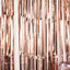 8ft Rose Gold Metallic Tinsel Foil Fringe Doorway Curtain Party Backdrop