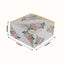 25 Pack White Pink Peony Flowers Print Paper Favor Boxes with Gold Edge, Cardstock Party Shower Candy Gift Boxes - 4"x4"x2"