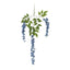 5 Pack 44" Silk Hanging Wisteria Flower Garland Vines in Dusty Blue, Elaborated 3 Full Strands in 1 Bush