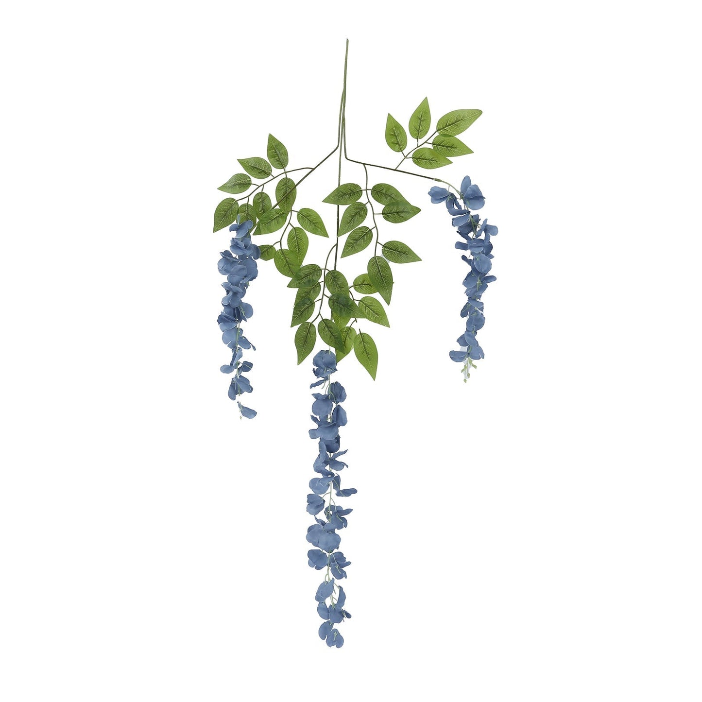 5 Pack 44" Silk Hanging Wisteria Flower Garland Vines in Dusty Blue, Elaborated 3 Full Strands in 1 Bush
