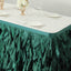 Taffeta 14ft Table Skirt Hunter Emerald Green - Cascading Curly Willow Style Table Cover