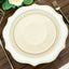 50-Pack Bagasse 10" Round Dinner Plates in Natural with Ribbed Rim - Eco Friendly Biodegradable Sugarcane Party Plates for Events