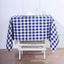 Polyester 54"x54" Square Tablecloth White/Navy Blue - Checkered Buffalo Plaid Design for Casual Table Settings