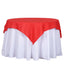 Polyester 54"x54" Table Overlay Square Tablecloth Red - Wrinkle-Resistant & Durable Table Cover