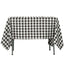 Polyester 54"x54" Square Tablecloth White/Black - Checkered Buffalo Plaid Design for Casual Table Settings
