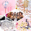 Metallic Round Party Confetti 18G Bag Rose Gold Foil, Balloon Table Confetti Glitter Dots for Festive Weddings Baby Bridal Showers & Events