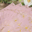 50-Pack Paper Cocktail Napkins with Gold Magnolia Flowers Print Dusty Rose - Highly 2 Ply Absorbent Soft Napkins for Beverages
