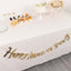 10ft Pre-Strung Metallic Gold Foil "Happy Anniversary" Banner, Party Photo Backdrop Hanging Garland - 250 GSM