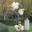 2 Pack White Heart Shaped Plastic Balloon Holder Column, 5ft Balloon Arch Stand Kit with Round Water Fillable Base