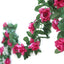 6ft Fuchsia Artificial Silk Rose Garland UV Protected Flower Chain