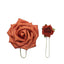 24 Roses 5" Terracotta (Rust) Artificial Foam Flowers With Stem Wire and Leaves