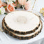 12" Dia Natural Wood Charger Plates With Bark Edge Wood Slice Chargers Rustic Wedding Table Settings