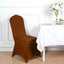 Spandex Chair Cover for Banquet Chairs Cinnamon Brown - Stretch 160GSM Fabric with Slip-On Slipcover
