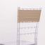 5 Pack Stretch Spandex Chair Sashes Nude - Fitted Finish Two Ply Heavy Duty Chair Bands 5"x12"