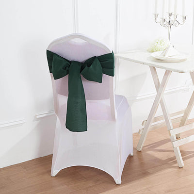 5 Pack Polyester Chair Sashes Hunter Emerald Green 6"x108"