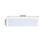 5 Pack Stretch Spandex Chair Sashes White - Fitted Finish Two Ply Heavy Duty Chair Bands 5"x12"