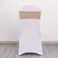 5 Pack Stretch Spandex Chair Sashes Nude - Fitted Finish Two Ply Heavy Duty Chair Bands 5"x12"