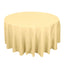 Premium Polyester 120" Round Tablecloth Champagne - Seamless 220GSM Wrinkle-Resistant Table Cover