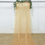 5ftx14ft Champagne Chiffon Curtain Panel, Durable Flame Resistant Backdrop Ceiling Drapery With Rod Pocket