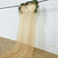 5ftx14ft Champagne Chiffon Curtain Panel, Durable Flame Resistant Backdrop Ceiling Drapery With Rod Pocket
