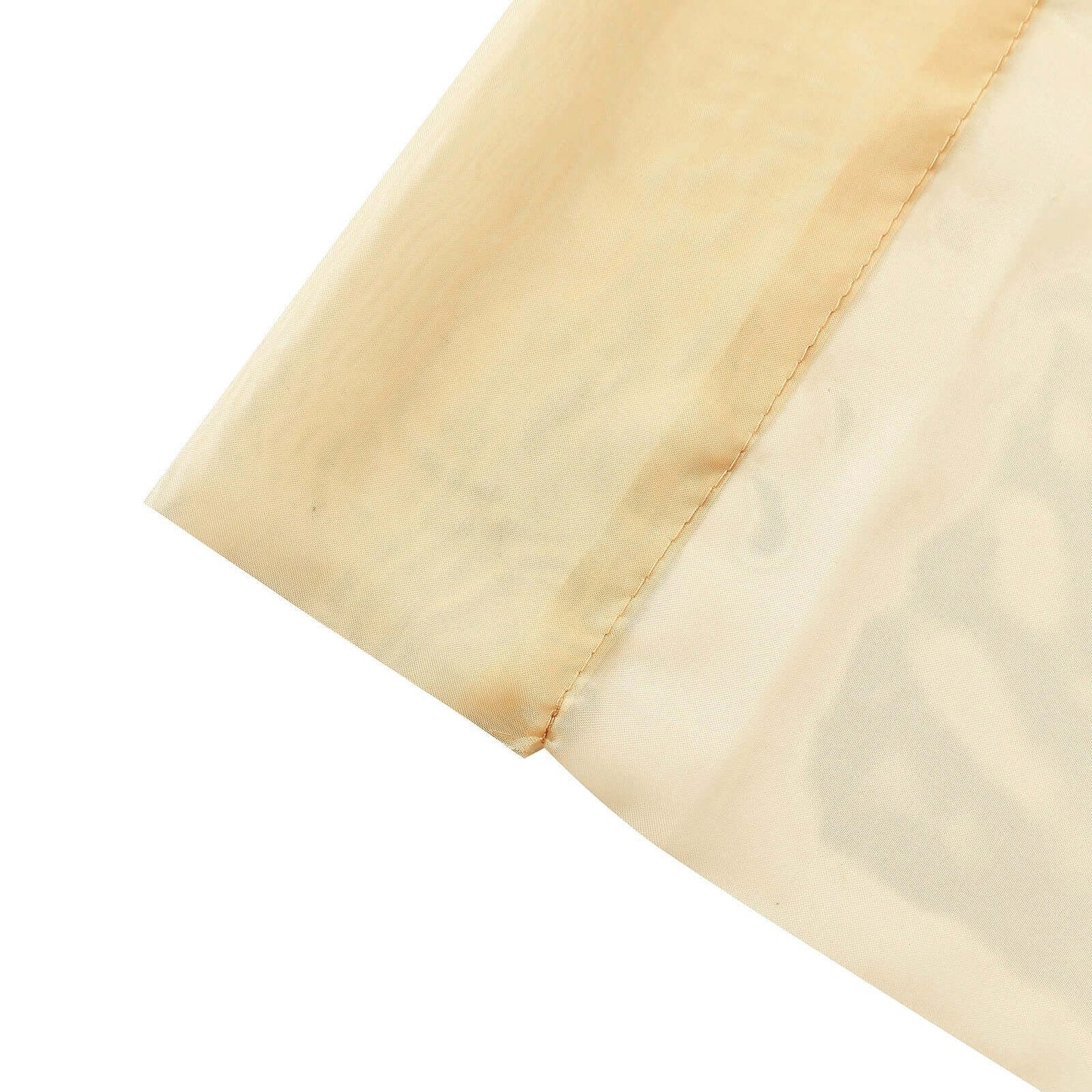 5ftx14ft Champagne Chiffon Curtain Panel, Durable Flame Resistant Backdrop Ceiling Drapery With Rod Pocket