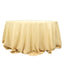 Premium Polyester 132" Round Tablecloth Champagne - Seamless 220GSM Wrinkle-Resistant Table Cover