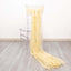 5 Pack Crinkled Organza Chair Sashes Champagne with Shimmer Chiffon Layers - Stylish Sheer Decor