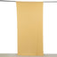 Champagne 4-Way Stretch Spandex Event Curtain Drapes, Wrinkle Free Backdrop Event Panel with Rod Pockets - 5ftx10ft