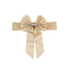 5 Pack Satin Faux Leather Chair Sashes Champagne - Durable Double Sided Pre-tied Bow Tie Chair Bands with Diamond Rhinestone Buckles