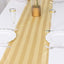 Satin 12"x108" Table Runner Champagne - Stripe Table Decor