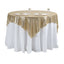 Sequin 60"x60" Table Overlay Square Tablecloth Champagne - Luxe Wedding Table Topper