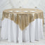 Sequin 60"x60" Table Overlay Square Tablecloth Champagne - Luxe Wedding Table Topper