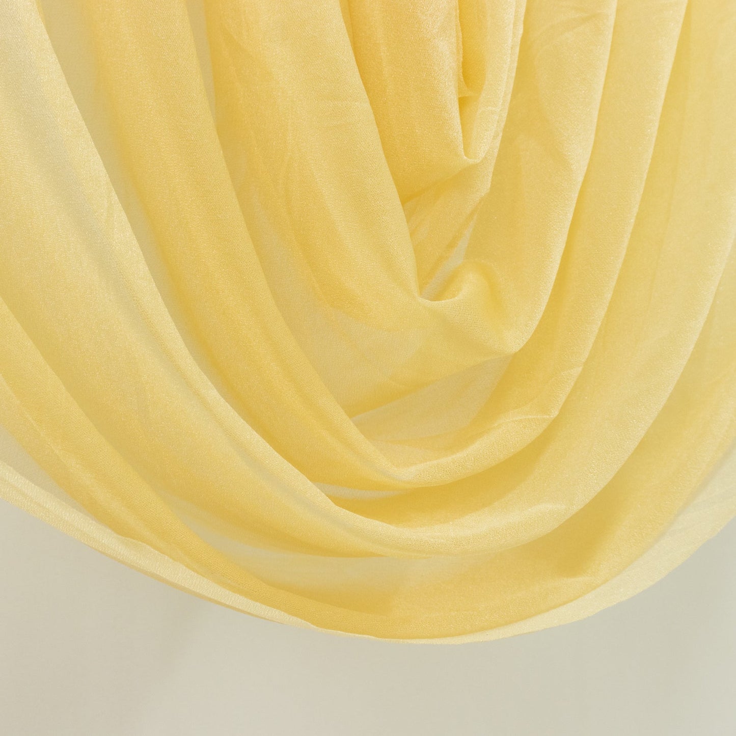 Champagne Sheer Chiffon Valance Curtain 4ft x 5ft â€“ Wedding Arch Drape with Rod Pocket Voile Backdrop Panel