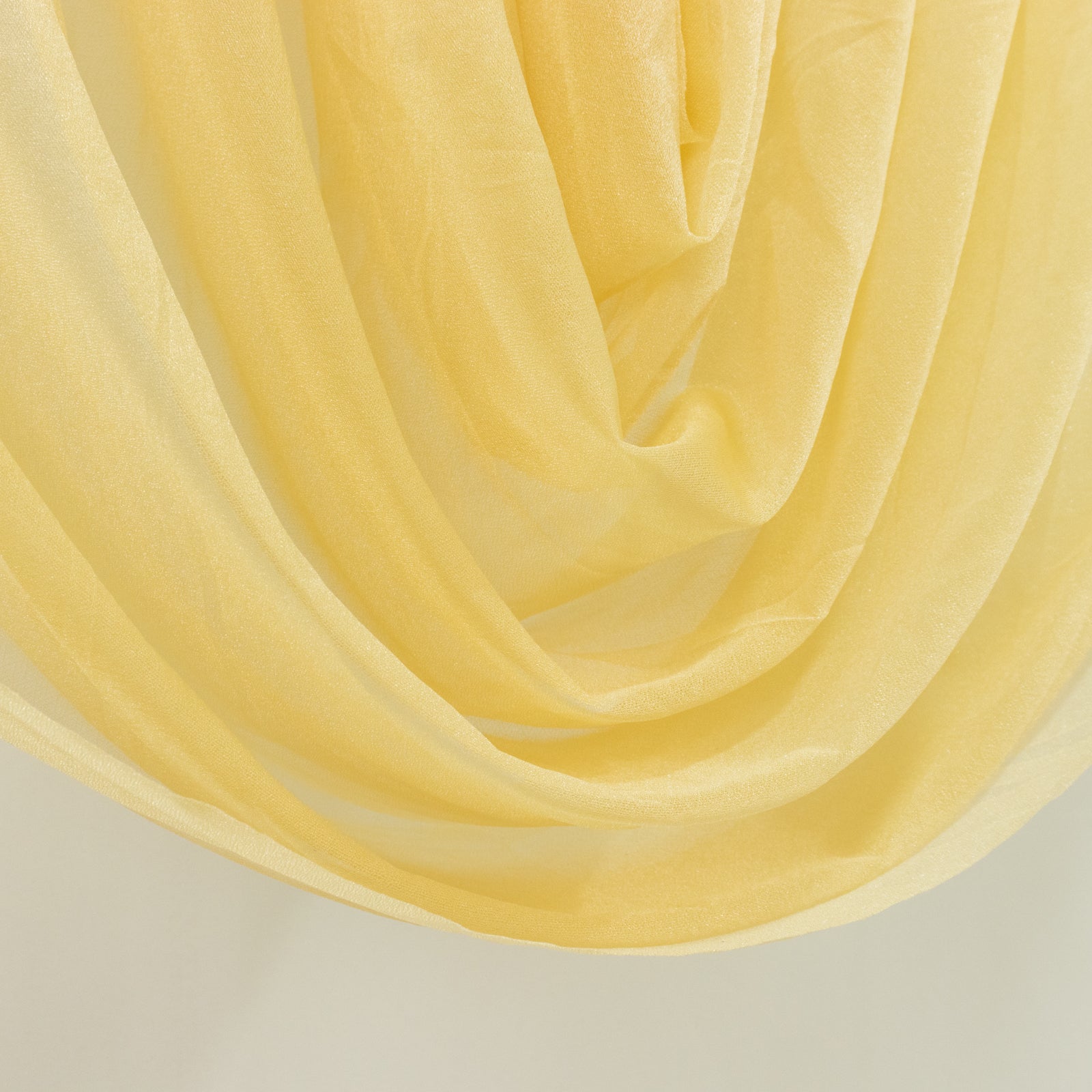 Champagne Sheer Chiffon Valance Curtain 4ft x 5ft â€“ Wedding Arch Drape with Rod Pocket Voile Backdrop Panel