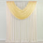 Champagne Sheer Chiffon Valance Curtain 4ft x 5ft â€“ Wedding Arch Drape with Rod Pocket Voile Backdrop Panel