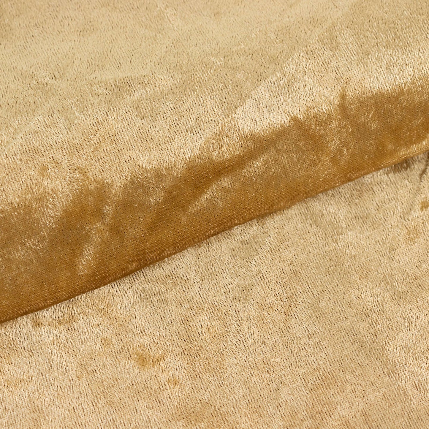 65"x5 Yards Champagne Crushed Velvet Fabric Bolt, DIY Craft Fabric Roll
