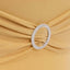 Stretch Spandex Chair Cover Champagne for Folding Chairs - Secure Fit Slipcover with Silver Rhinestone Buckled Sash Band