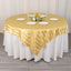 Satin 72"x72" Table Overlay Square Tablecloth Champagne - Stripe Table Topper