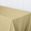Polyester 90"x156" Rectangle Tablecloth Champagne - Seamless Wrinkle-Resistant Table Cover
