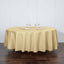 Polyester 108" Round Tablecloth Champagne - Wrinkle-Resistant Table Cover