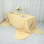 Premium Polyester 90"x156" Rectangle Tablecloth Champagne - Seamless 220GSM Stain-Resistant Table Cover