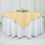 Premium Polyester 54"x54" Table Overlay Square Tablecloth Champagne - 220GSM Stain and Wrinkle-Resistant Table Topper