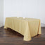 Polyester 90"x132" Rectangle Tablecloth Champagne - Seamless Wrinkle-Resistant Table Cover