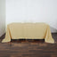 Polyester 90"x132" Rectangle Tablecloth Champagne - Seamless Wrinkle-Resistant Table Cover